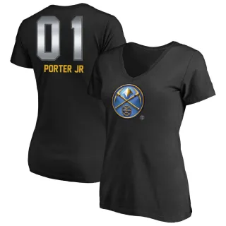 Michael Porter Jr. Women's Denver Nuggets Black Midnight Mascot T-Shirt