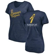 Michael Porter Jr. Women's Denver Nuggets Navy Sideline Tri-Blend V-Neck T-Shirt