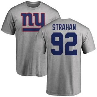 Michael Strahan New York Giants Name & Number Logo T-Shirt - Ash