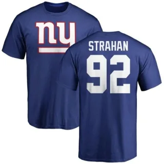 Michael Strahan New York Giants Name & Number Logo T-Shirt - Royal
