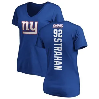 Michael Strahan Women's New York Giants Backer Slim Fit T-Shirt - Royal