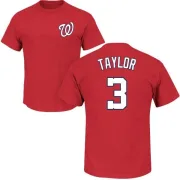 Michael Taylor Washington Nationals Name & Number T-Shirt - Red