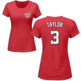 Michael Taylor Women's Washington Nationals Name & Number T-Shirt - Red