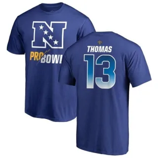 Michael Thomas New Orleans Saints NFC 2019 Pro Bowl Blue Name & Number T-Shirt