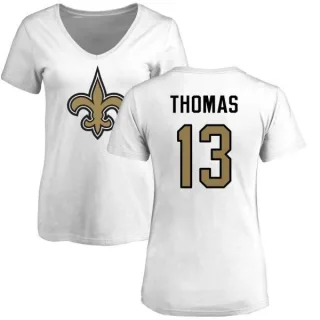 Michael Thomas Women's New Orleans Saints Name & Number Logo Slim Fit T-Shirt - White