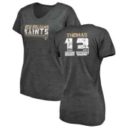 Michael Thomas Women's New Orleans Saints Retro Tri-Blend V-Neck T-Shirt - Black