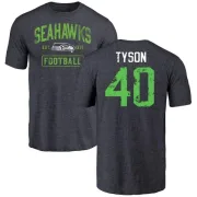 Michael Tyson Seattle Seahawks Navy Distressed Name & Number Tri-Blend T-Shirt