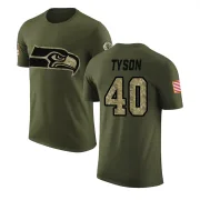 Michael Tyson Seattle Seahawks Olive Salute to Service Legend T-Shirt