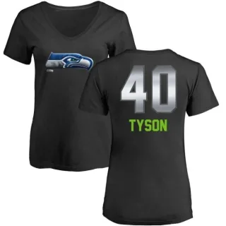 Michael Tyson Women's Seattle Seahawks Midnight Mascot T-Shirt - Black