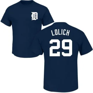 Mickey Lolich Detroit Tigers Name & Number T-Shirt - Navy