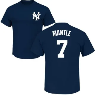 Mickey Mantle New York Yankees Name & Number T-Shirt - Navy