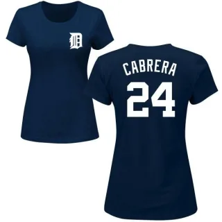 Miguel Cabrera Women's Detroit Tigers Name & Number T-Shirt - Navy