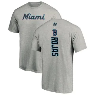 Miguel Rojas Miami Marlins Backer T-Shirt - Ash