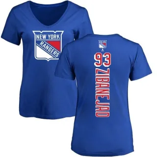 Mika Zibanejad Women's New York Rangers Backer T-Shirt - Blue