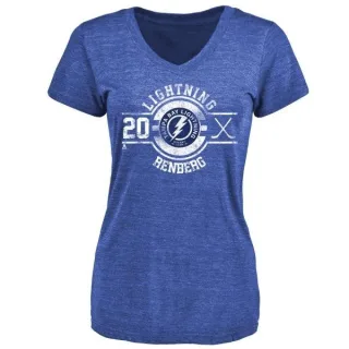 Mikael Renberg Women's Tampa Bay Lightning Insignia Tri-Blend T-Shirt - Royal