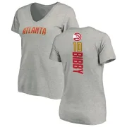 Mike Bibby Women's Atlanta Hawks Ash Backer T-Shirt