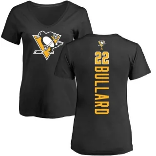 Mike Bullard Women's Pittsburgh Penguins Backer T-Shirt - Black