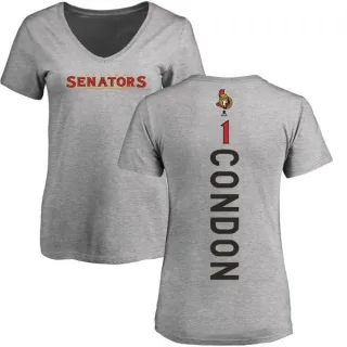 Mike Condon Women's Ottawa Senators Backer T-Shirt - Ash