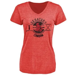 Mike Condon Women's Ottawa Senators Insignia Tri-Blend T-Shirt - Red