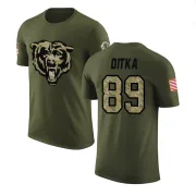 Mike Ditka Chicago Bears Olive Salute to Service Legend T-Shirt