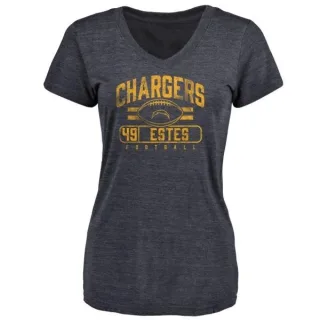 Mike Estes Women's Los Angeles Chargers Flanker Tri-Blend T-Shirt - Navy