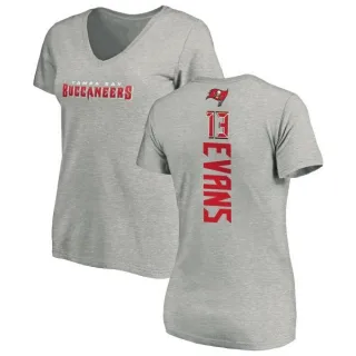 Mike Evans Women's Tampa Bay Buccaneers Backer V-Neck T-Shirt - Ash