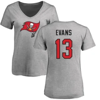 Mike Evans Women's Tampa Bay Buccaneers Name & Number Logo Slim Fit T-Shirt - Ash