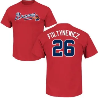 Mike Foltynewicz Atlanta Braves Name & Number T-Shirt - Red