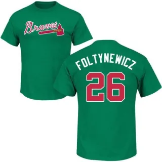 Mike Foltynewicz Atlanta Braves St. Patrick's Day Name & Number T-Shirt - Green