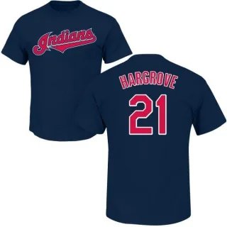 Mike Hargrove Cleveland Indians Name & Number T-Shirt - Navy