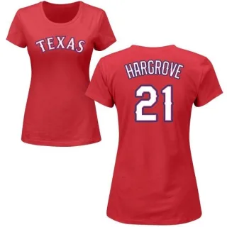 Mike Hargrove Women's Texas Rangers Name & Number T-Shirt - Red