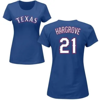 Mike Hargrove Women's Texas Rangers Name & Number T-Shirt - Royal