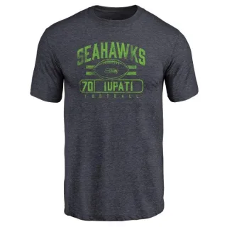 Mike Iupati Seattle Seahawks Flanker Tri-Blend T-Shirt - Navy