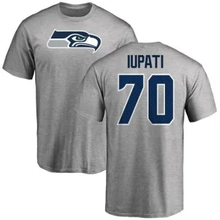 Mike Iupati Seattle Seahawks Name & Number Logo T-Shirt - Ash