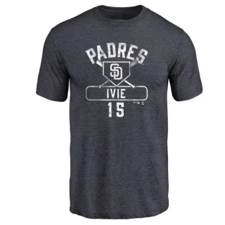 Mike Ivie San Diego Padres Base Runner Tri-Blend T-Shirt - Navy