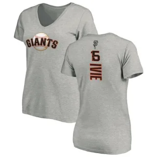 Mike Ivie Women's San Francisco Giants Backer Slim Fit T-Shirt - Ash