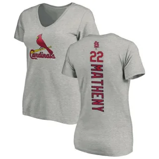 Mike Matheny Women's St. Louis Cardinals Backer Slim Fit T-Shirt - Ash