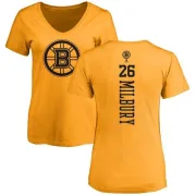 Mike Milbury Women's Boston Bruins One Color Backer T-Shirt - Gold