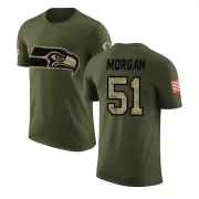 Mike Morgan Seattle Seahawks Olive Salute to Service Legend T-Shirt