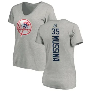 Mike Mussina Women's New York Yankees Backer Slim Fit T-Shirt - Ash