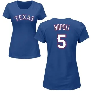 Mike Napoli Women's Texas Rangers Name & Number T-Shirt - Royal