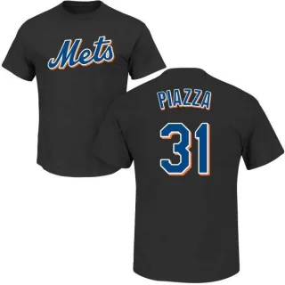 Mike Piazza New York Mets Name & Number T-Shirt - Black