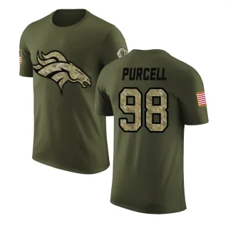 Mike Purcell Denver Broncos Olive Salute to Service Legend T-Shirt