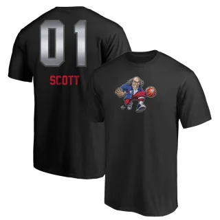 Mike Scott Philadelphia 76ers Black Midnight Mascot T-Shirt