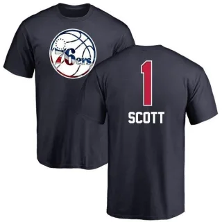 Mike Scott Philadelphia 76ers Navy Name and Number Banner Wave T-Shirt