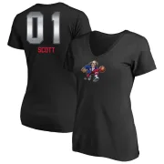 Mike Scott Women's Philadelphia 76ers Black Midnight Mascot T-Shirt