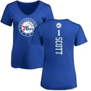 Mike Scott Women's Philadelphia 76ers Royal Backer T-Shirt