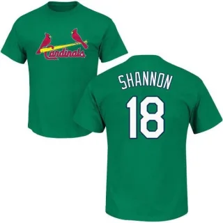 Mike Shannon St. Louis Cardinals St. Patrick's Day Name & Number T-Shirt - Green