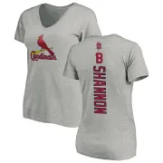 Mike Shannon Women's St. Louis Cardinals Backer Slim Fit T-Shirt - Ash