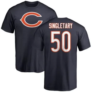 Mike Singletary Chicago Bears Name & Number Logo T-Shirt - Navy